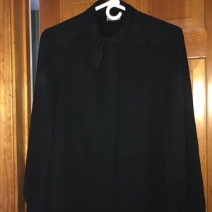 Black blouse with bow